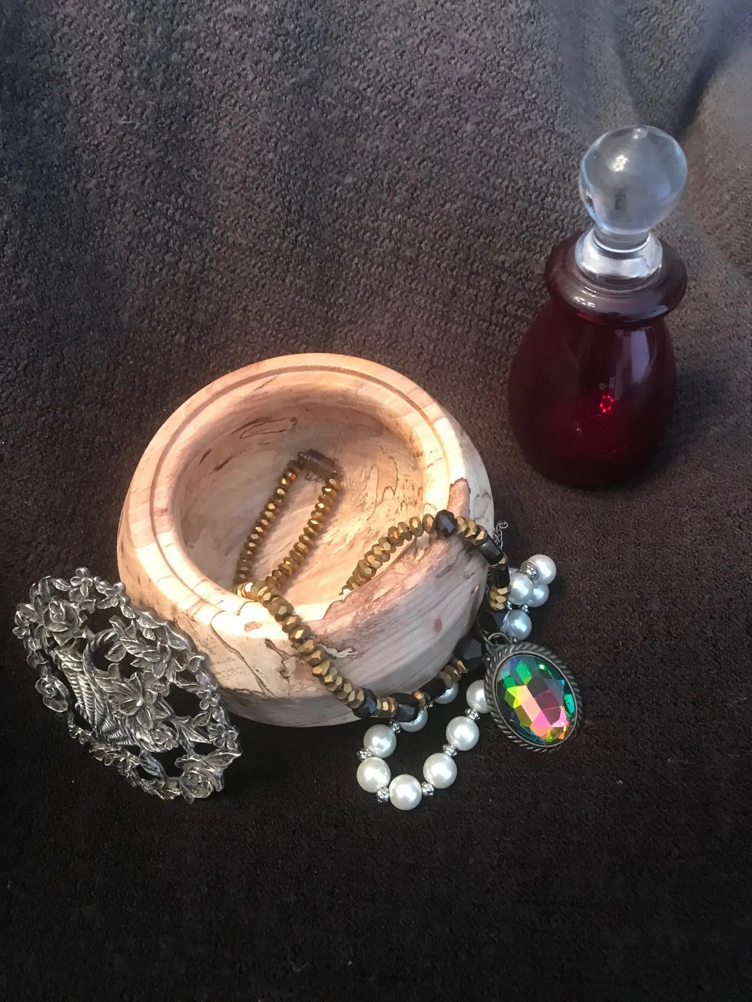 Handmade Spalted Pecan Wood Treasure Box with Bouquet Lid – Wooden Jewelry Box & Keepsake Gift Paw Paw’s Woodshop of Mississippi