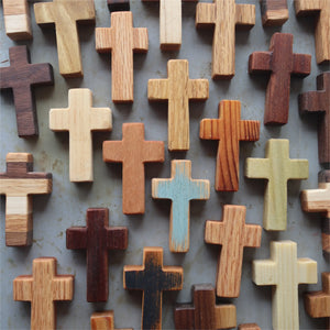 Handmade Wooden Pocket Crosses by Dennehey Design Co., gift giving detail photo 3