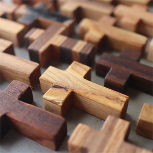Handmade Wooden Pocket Crosses by Dennehey Design Co., gift giving detail photo 4