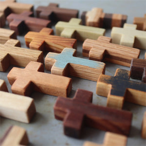 Handmade Wooden Pocket Crosses by Dennehey Design Co., gift giving detail photo 7