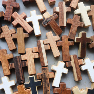 Handmade Wooden Pocket Crosses by Dennehey Design Co., gift giving detail photo 18
