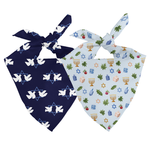 Hanukkah Reversible Dog Bandana by Dog Bandana Co.