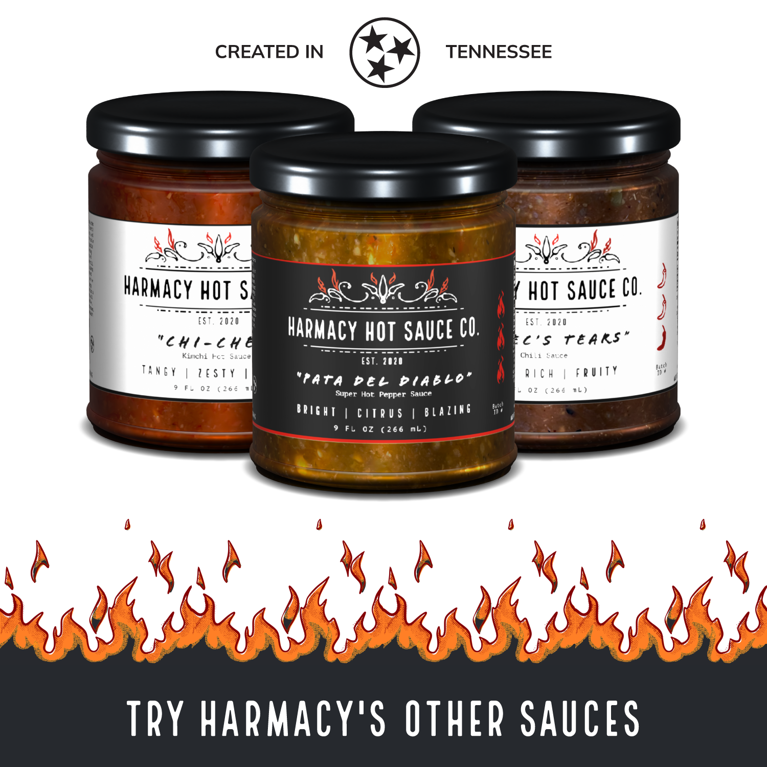 Brimstone Inferno - Extra Hot Roasted Red Pepper & Tahini (9oz)