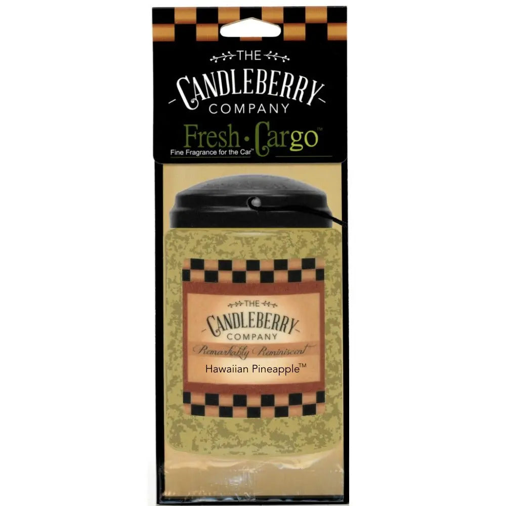 Hawaiian Pineapple™- "Fresh Cargo"®, Scent for the Car (2-PACK) (Collective) by The Candleberry® Candle Company, scented candle main product photo
