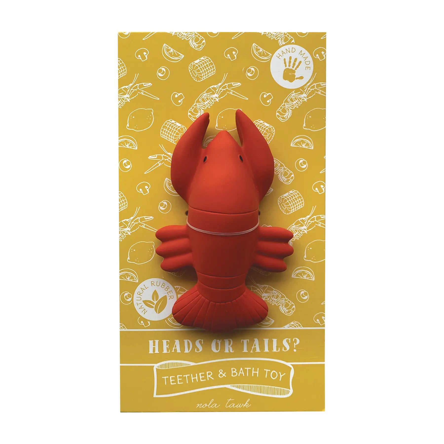 Heads or Tails Crawfish Bath Toy & Baby Teether Nola Tawk