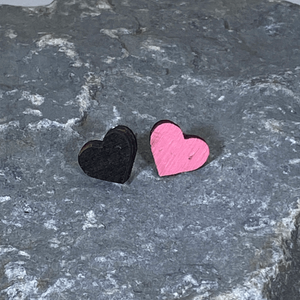 Heart Wooden Stud Earrings | Cute Everyday Jewelry