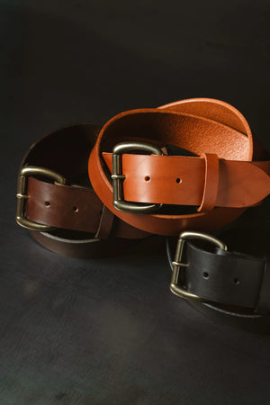 Heavy Duty Belt - Black by Loyal Stricklin, handmade leather goods detail photo 3