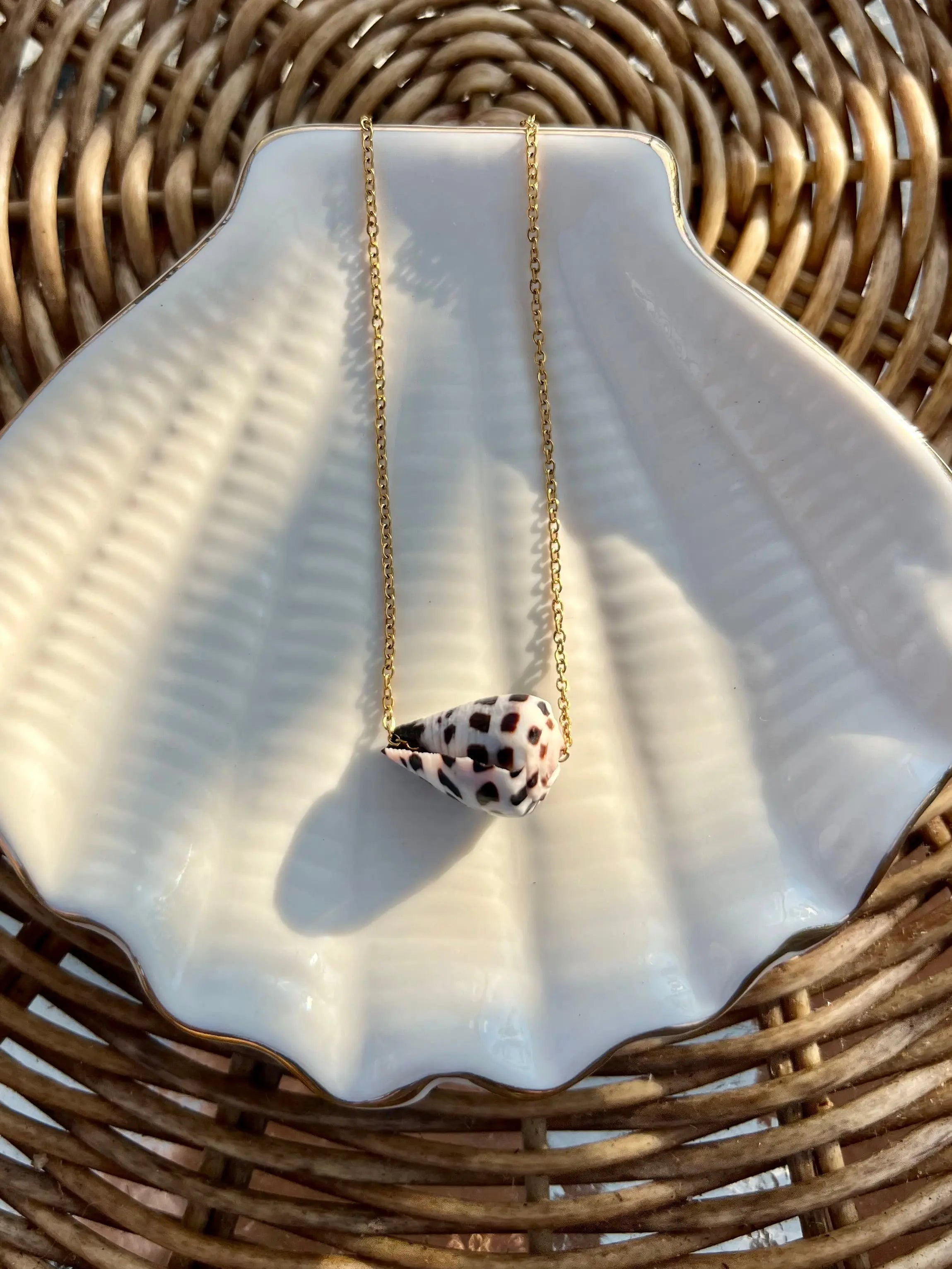 Hebrew Cone Shell Necklace by HALT, handmade jewelry main product photo