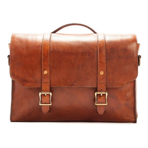 Heritage Leather Briefcase by Mission Mercantile Leather Goods, handmade leather goods detail photo 6