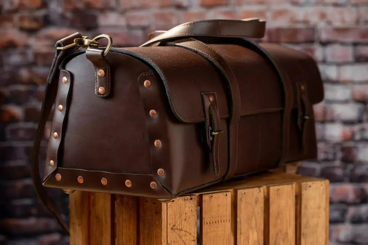 Heritage Leather Tradesman Bag by Mission Mercantile Leather Goods, handmade leather goods main product photo