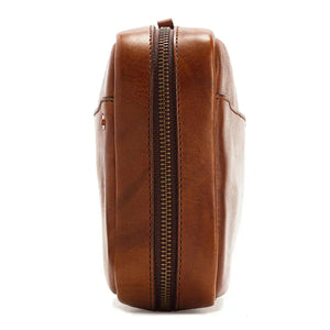 Heritage Leather "Doc" Electronics Organizer / Toiletry Kit by Mission Mercantile Leather Goods, natural skincare detail photo 17