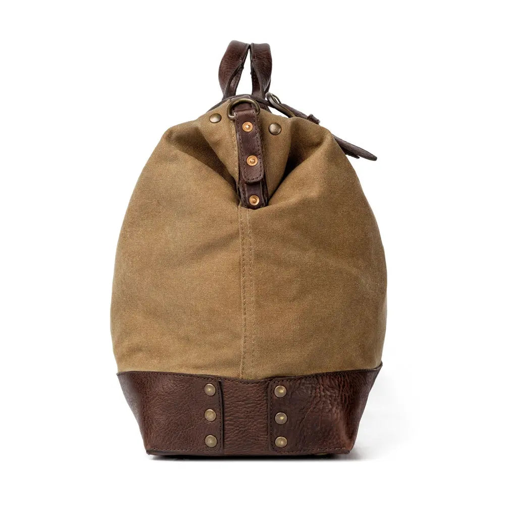 Heritage Waxed Canvas Lineman Duffle Bag Mission Mercantile Leather Goods