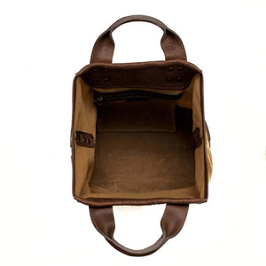 Heritage Waxed Canvas Medium Ice Block Tote Bag Mission Mercantile Leather Goods