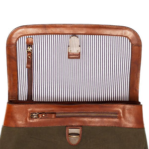 Heritage Waxed Canvas Steamer Backpack No. 2 by Mission Mercantile Leather Goods, Southern food gift detail photo 8