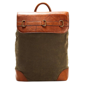 Heritage Waxed Canvas Steamer Backpack No. 2 by Mission Mercantile Leather Goods, Southern food gift detail photo 10