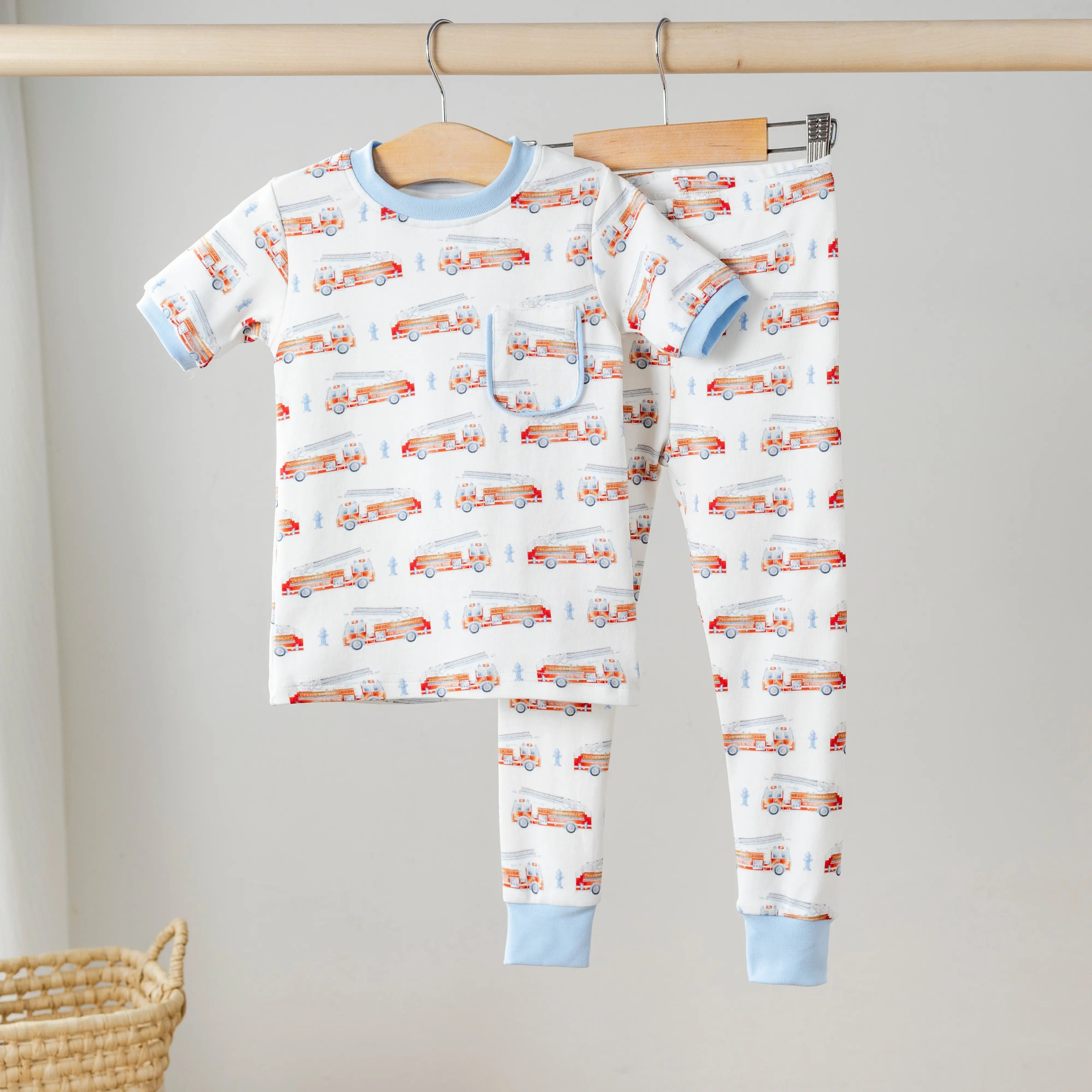 Heroes on Wheels Organic Cotton Pajama Set by Nola Tawk, Southern food gift main product photo