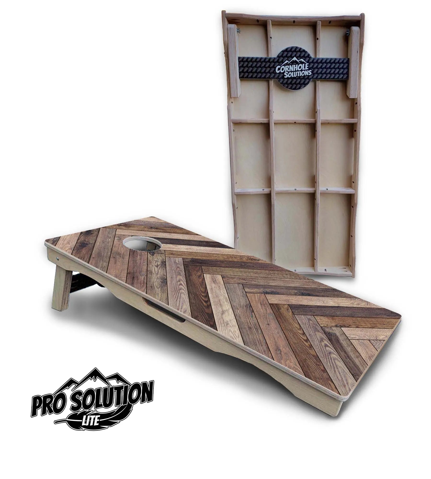 Herringbone Cornhole Boards - Pro Solution Lite Series Cornhole Solutions
