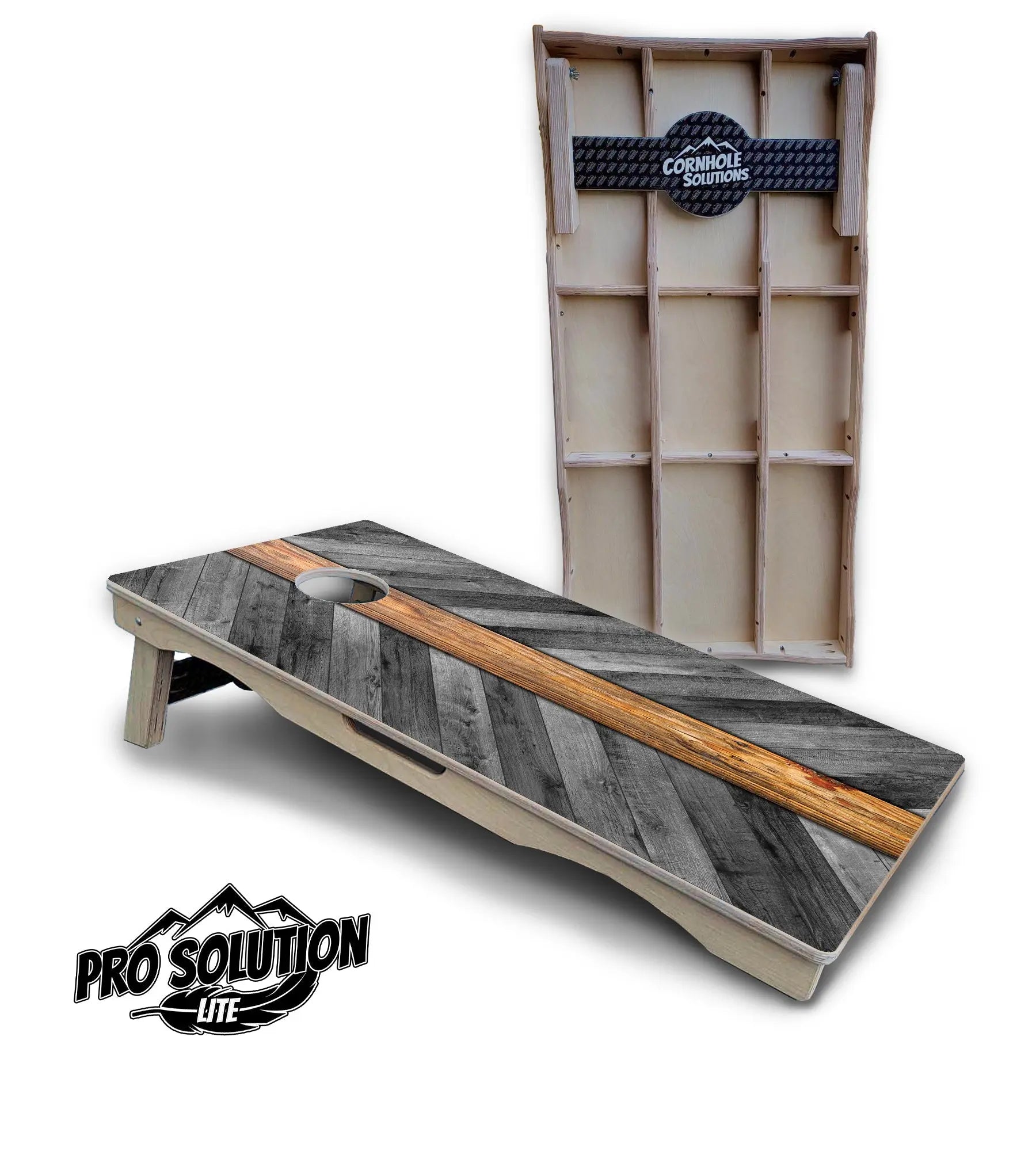 Herringbone Plank Cornhole Boards - Pro Solution Lite Series by Cornhole Solutions, handmade jewelry main product photo