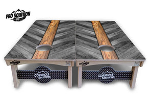 Herringbone Plank Cornhole Boards - Pro Solution Lite Series by Cornhole Solutions, handmade jewelry detail photo 3