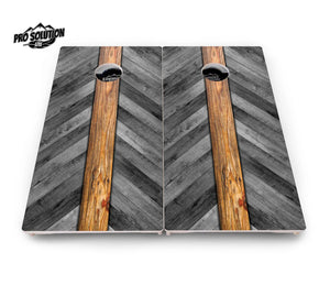 Herringbone Plank Cornhole Boards - Pro Solution Lite Series by Cornhole Solutions, handmade jewelry detail photo 4