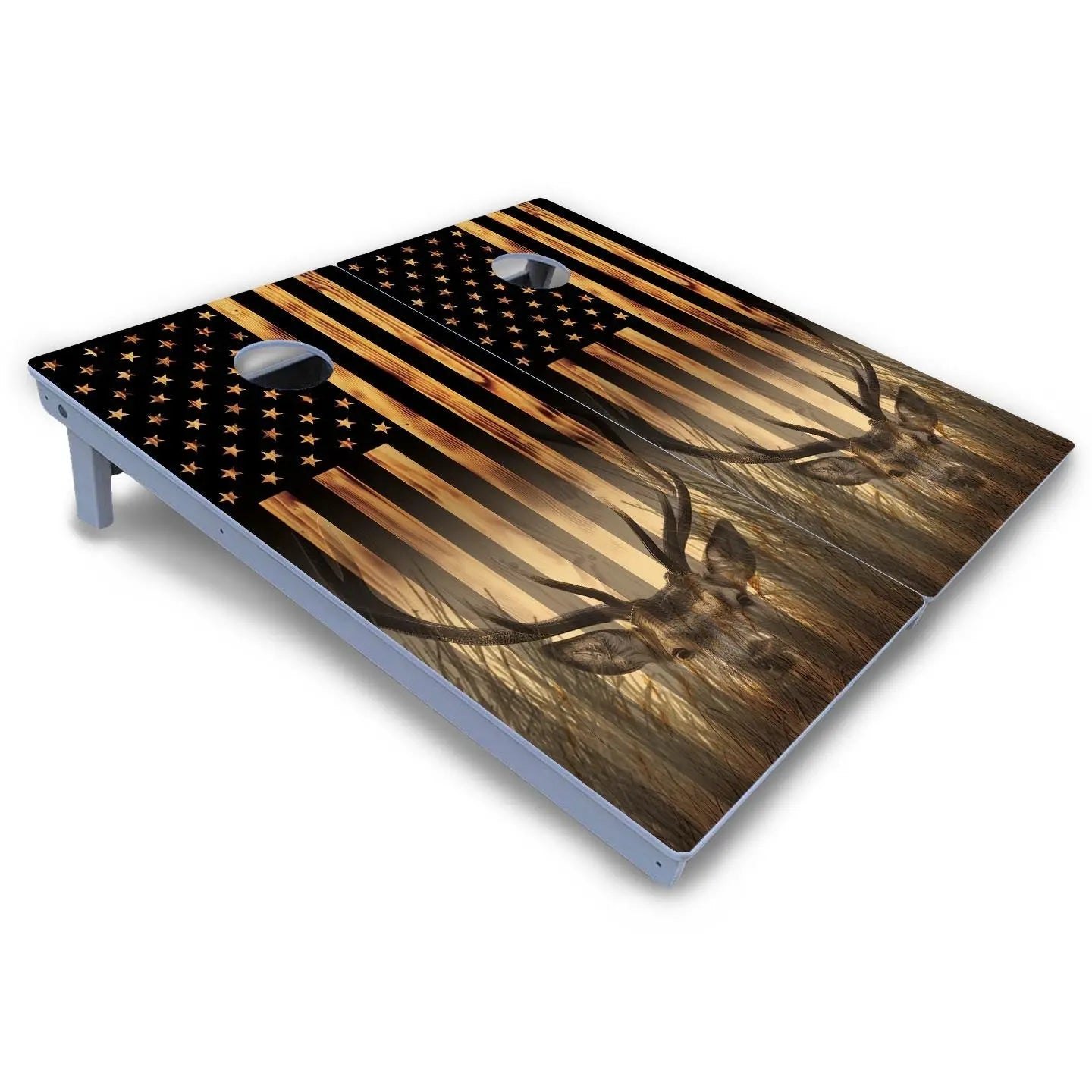 Hidden Deer & Fish Cornhole Boards - All Weather Series by Cornhole Solutions, custom cornhole board detail photo 3