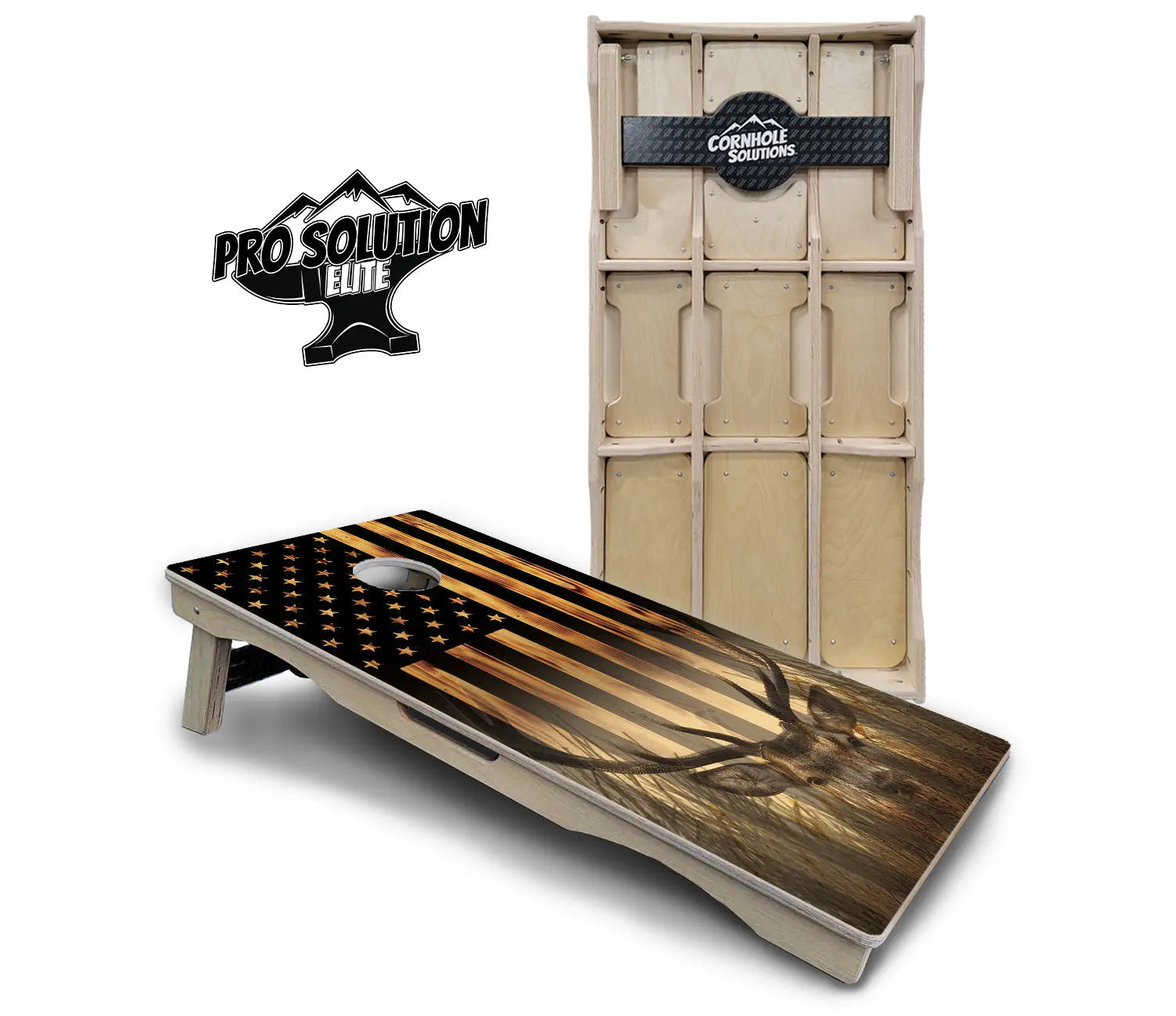 Hidden Deer & Fish Cornhole Boards - Pro Solution Elite Series by Cornhole Solutions, custom cornhole board detail photo 2