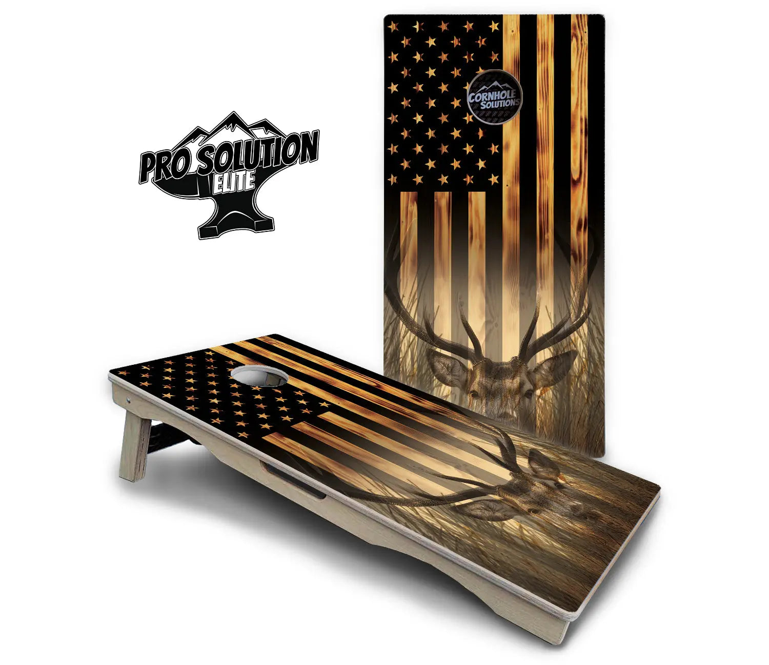 Hidden Deer & Fish Cornhole Boards - Pro Solution Elite Series by Cornhole Solutions, custom cornhole board detail photo 3