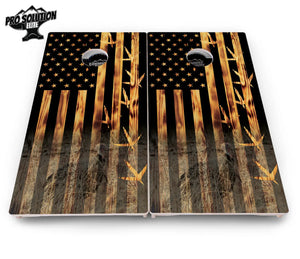Hidden Turkey Flag Cornhole Boards - Pro Solution Elite Series Cornhole Solutions