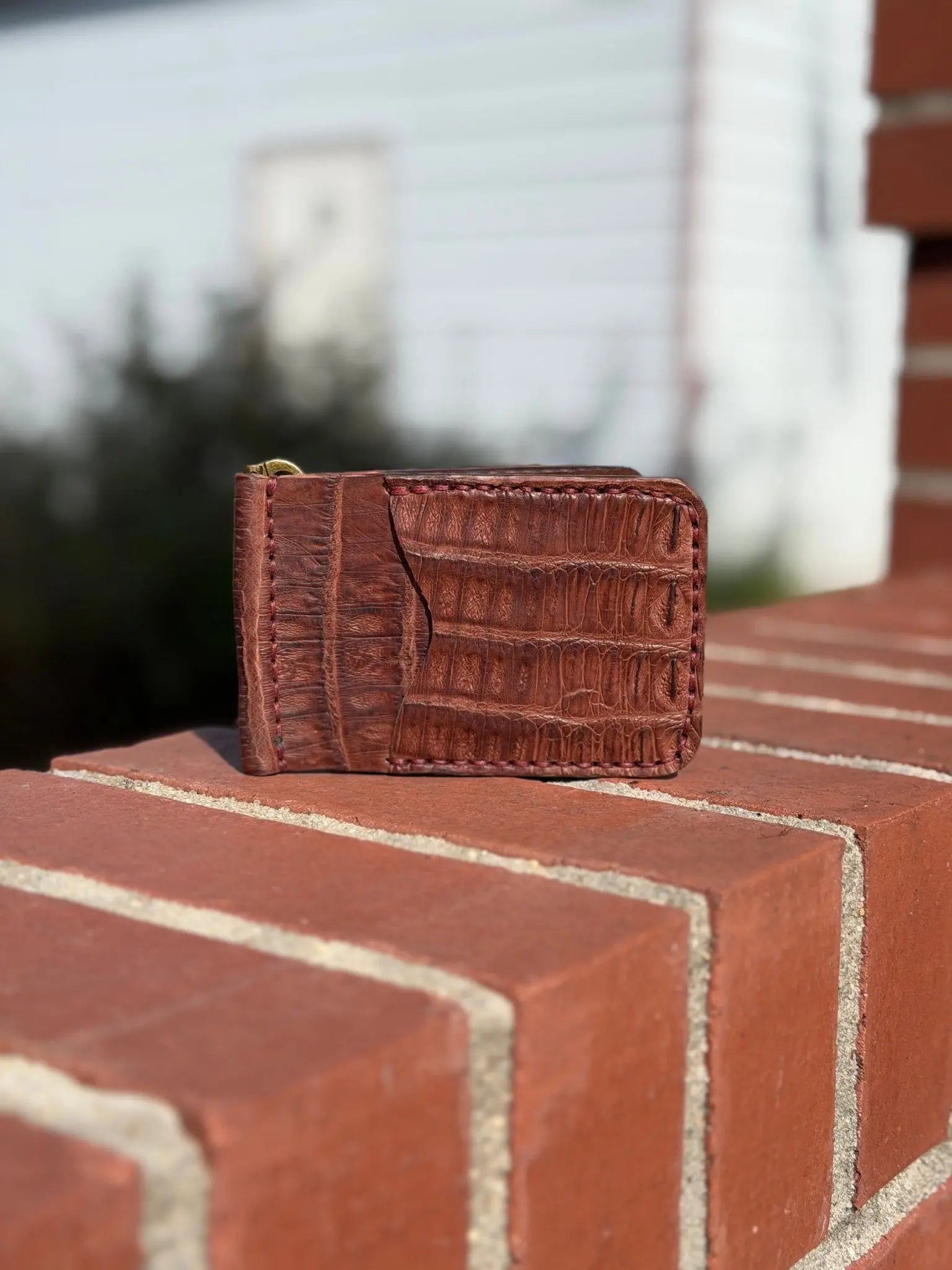 High end leather money clip wallets by Kw Leatherworks, handmade leather goods main product photo