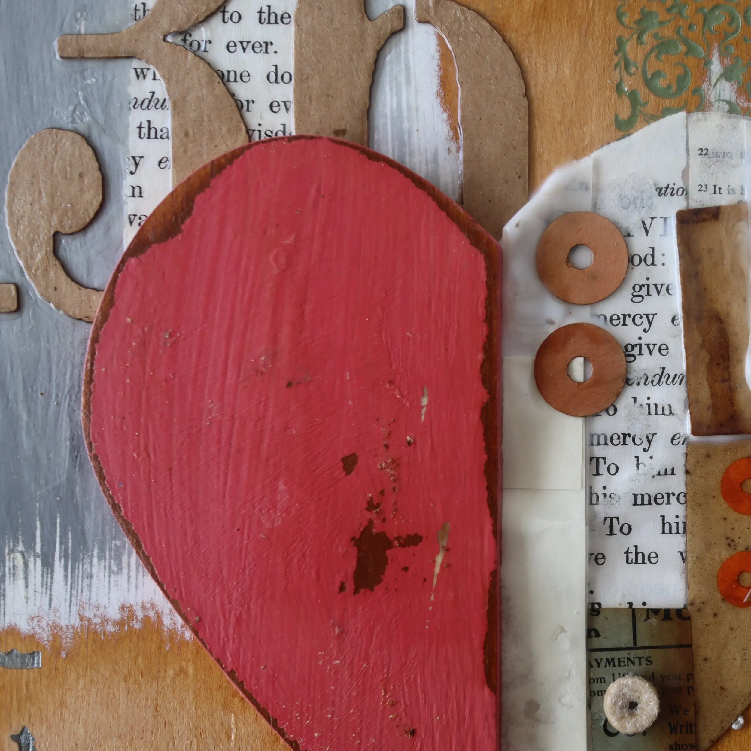 His Love Endures Forever Collage Art Prints by Dennehey Design Co., paper gift detail photo 2