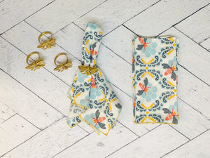 Honey Bee Cloth Napkins, set of four by Dot and Army, Southern food gift main product photo