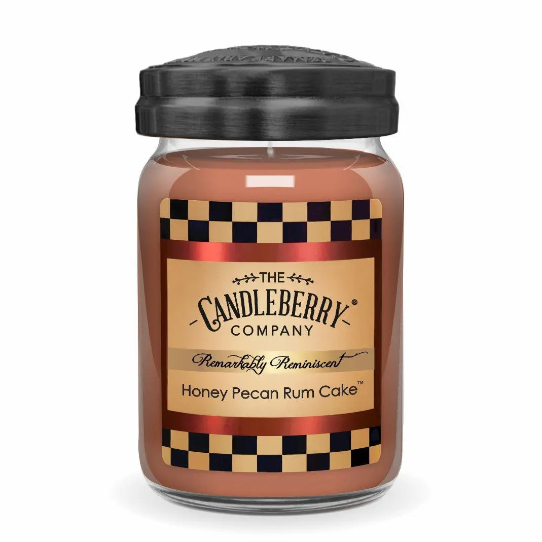 Honey Pecan Rum Cake™, Large Jar Candle (Collective) by The Candleberry® Candle Company, Southern food gift main product photo