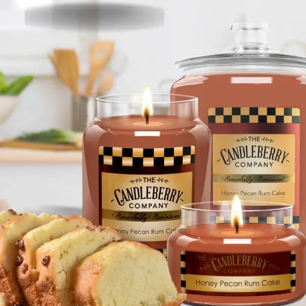 Honey Pecan Rum Cake™, Small Jar Candle (Collective) The Candleberry® Candle Company