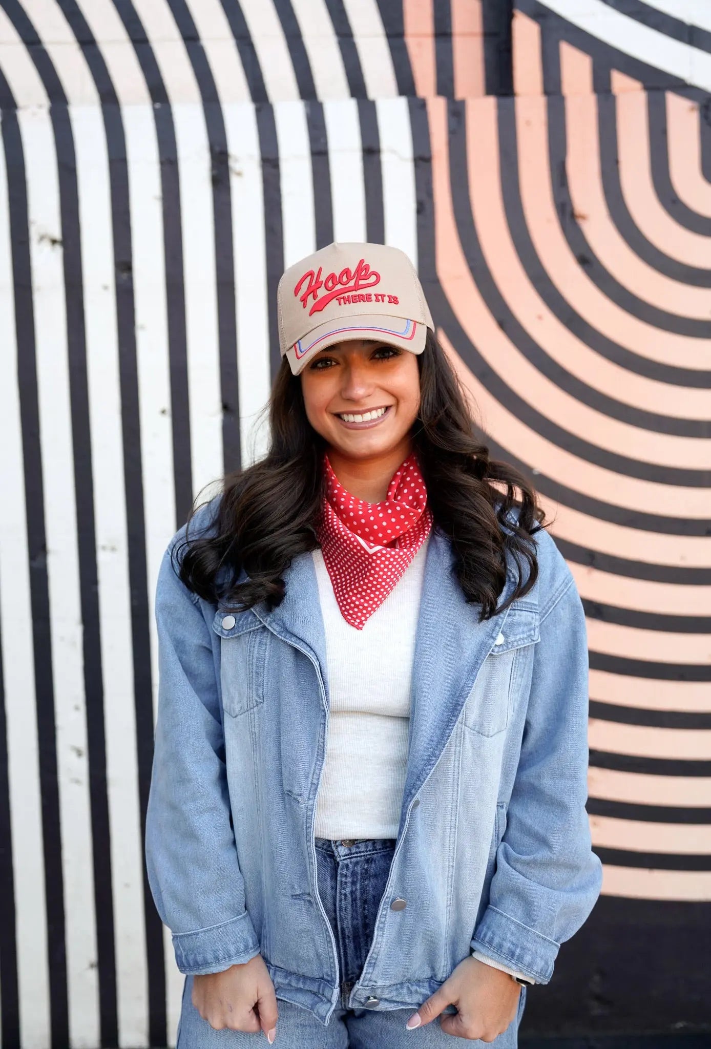 Hoop there it is - Tan Vintage Trucker Hat by KenzKustomz, Southern lifestyle apparel detail photo 9