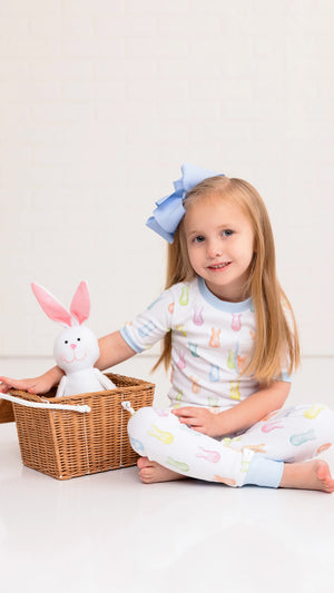 Hoppy Easter Organic Cotton Kids Pajamas by Nola Tawk, Southern food gift detail photo 4