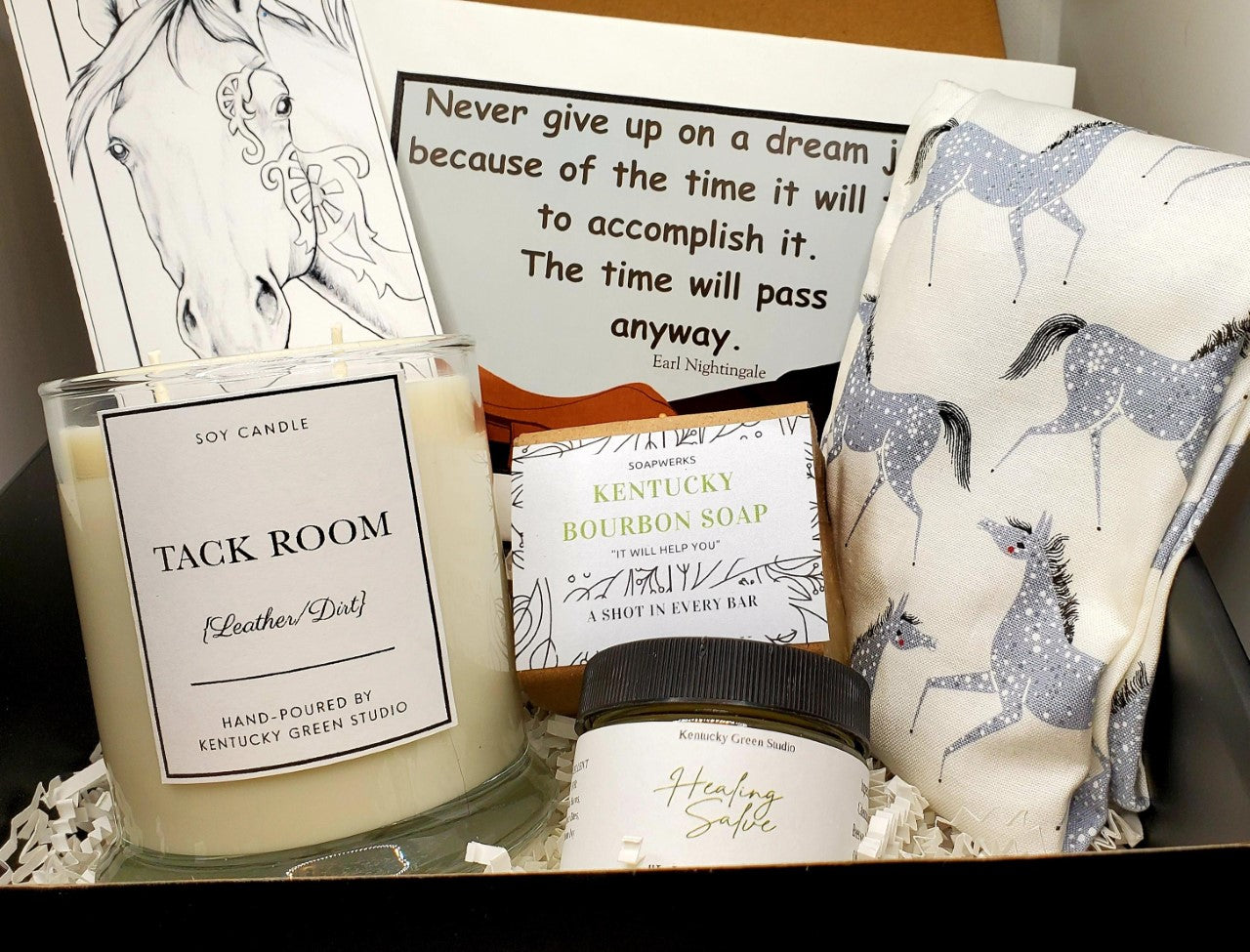 "Owned by a Horse" Gift Set by Kentucky Green Studio, gift giving main product photo
