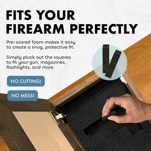 Horse Wall Art Gun Concealment Furniture - Handcrafted Hidden Gun Storage Wall Decor - Hidden Gun Shelf with Magnetic Lock for Quick Access