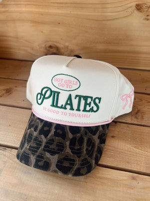 Hot Girls go to Pilates - Leopard Vintage Hat by KenzKustomz, Southern lifestyle apparel detail photo 6