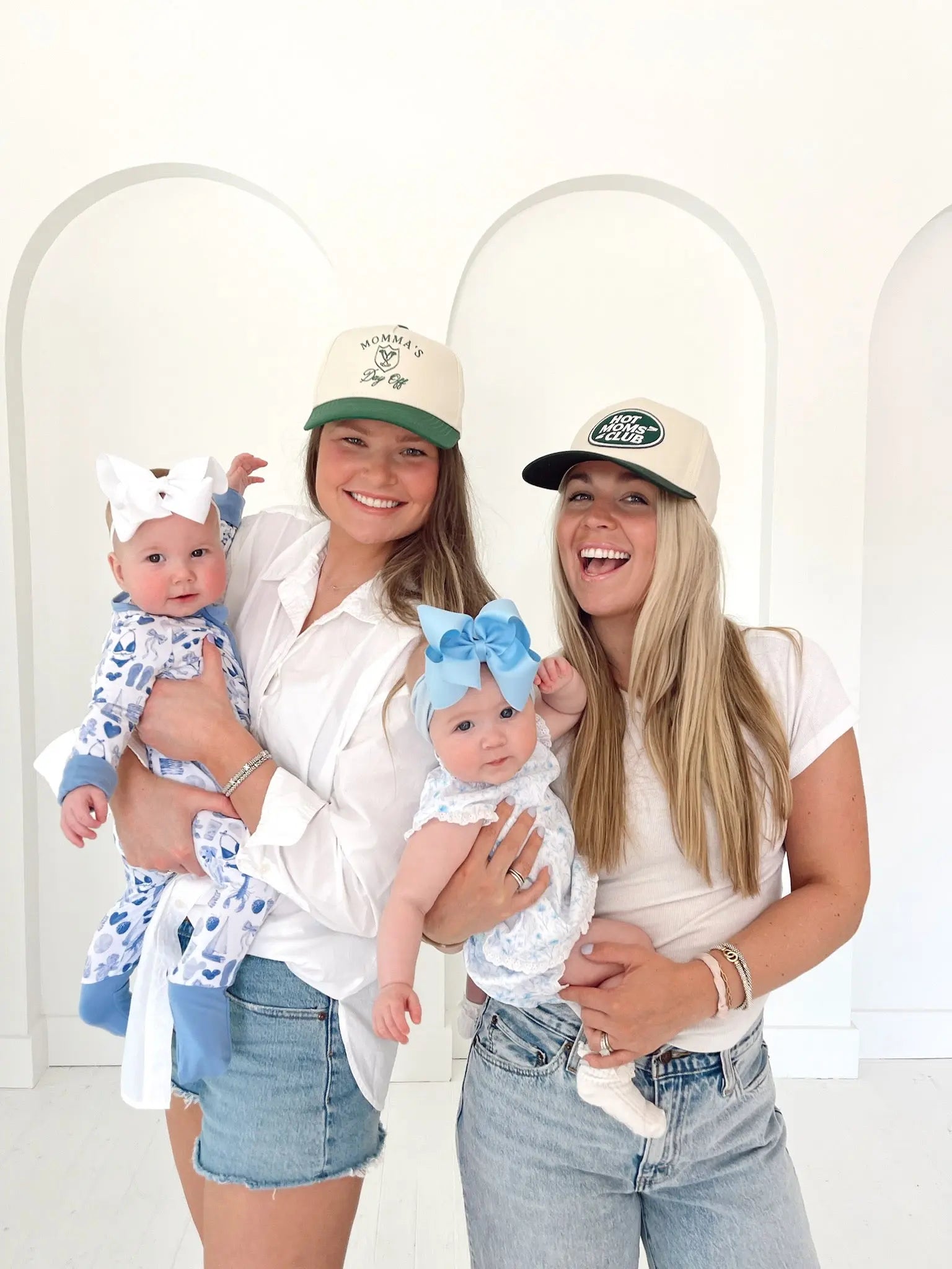 Hot Moms Club - Green Vintage Trucker Hat by KenzKustomz, Southern lifestyle apparel detail photo 6