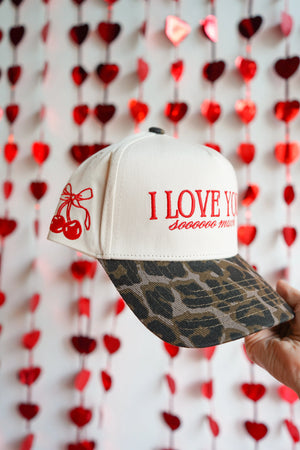 I Love You Sooooo Much - Leopard Vintage Hat KenzKustomz