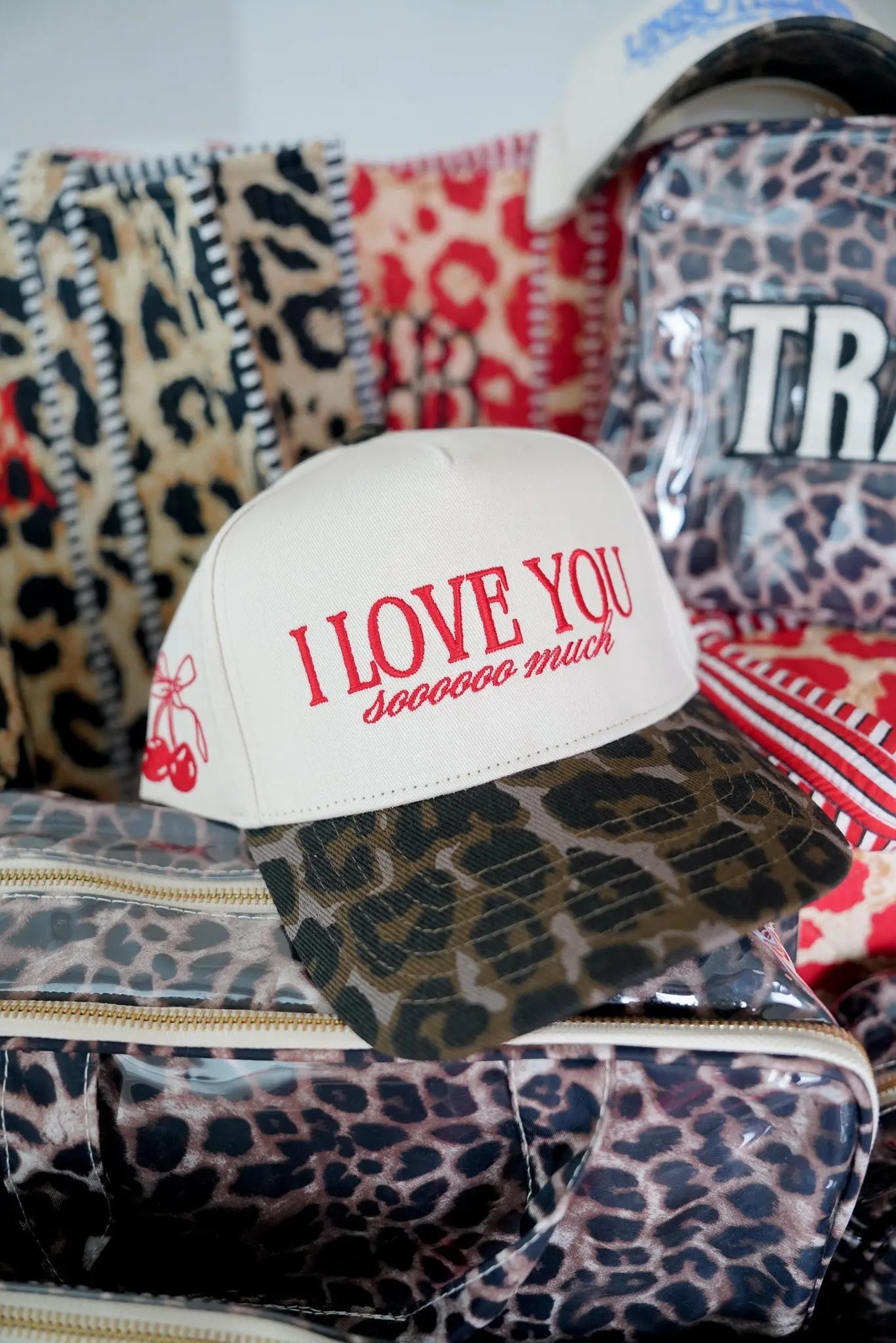 I Love You Sooooo Much - Leopard Vintage Hat KenzKustomz
