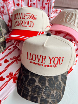 I Love You Sooooo Much - Leopard Vintage Hat KenzKustomz