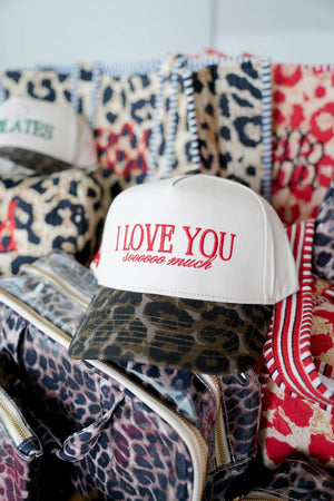 I Love You Sooooo Much - Leopard Vintage Hat KenzKustomz