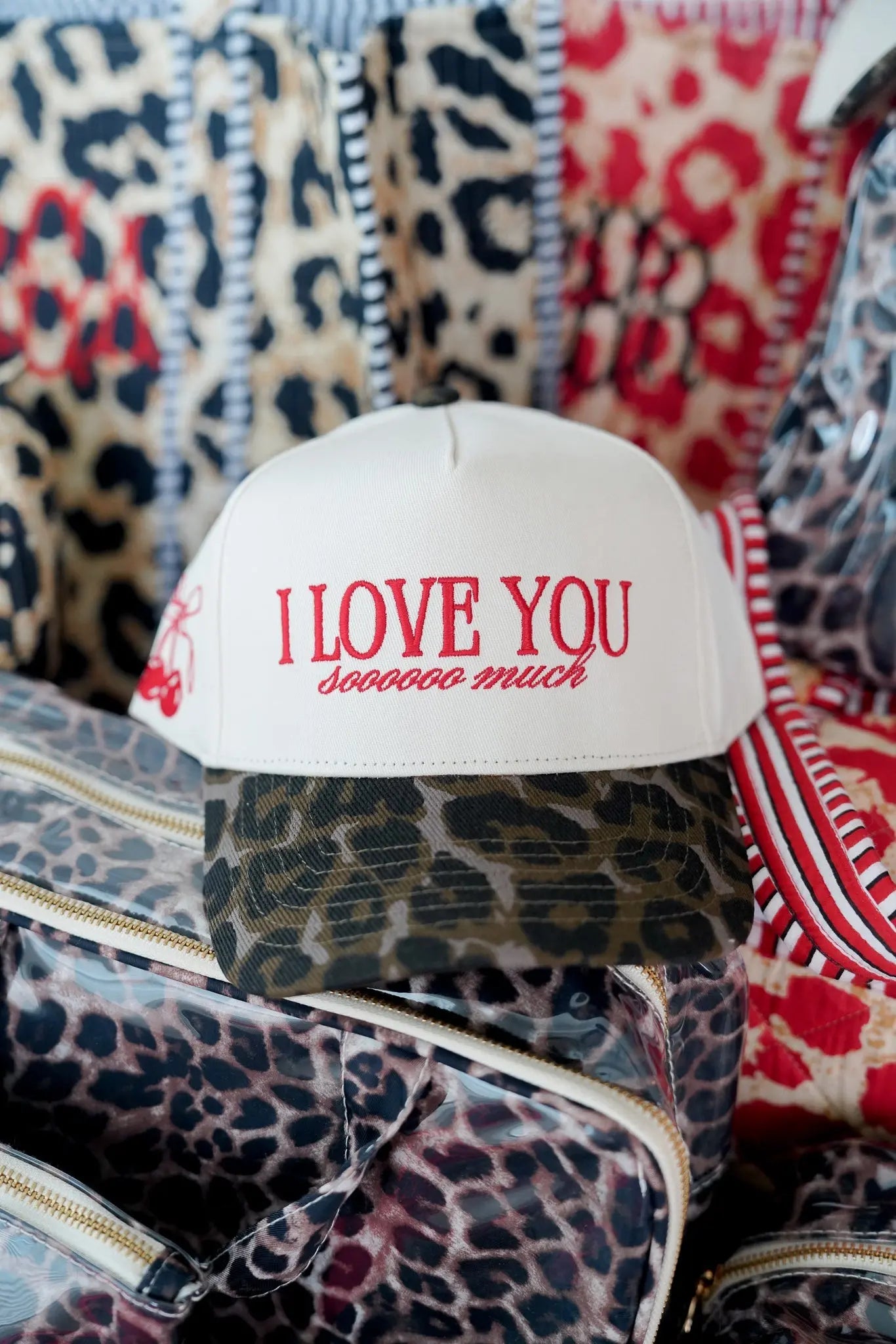 I Love You Sooooo Much - Leopard Vintage Hat KenzKustomz