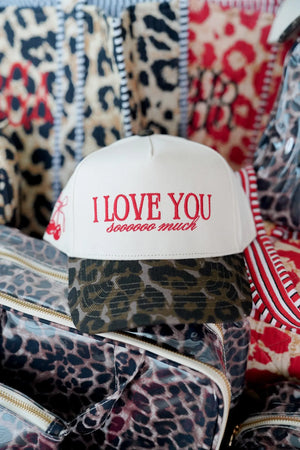 I Love You Sooooo Much - Leopard Vintage Hat KenzKustomz