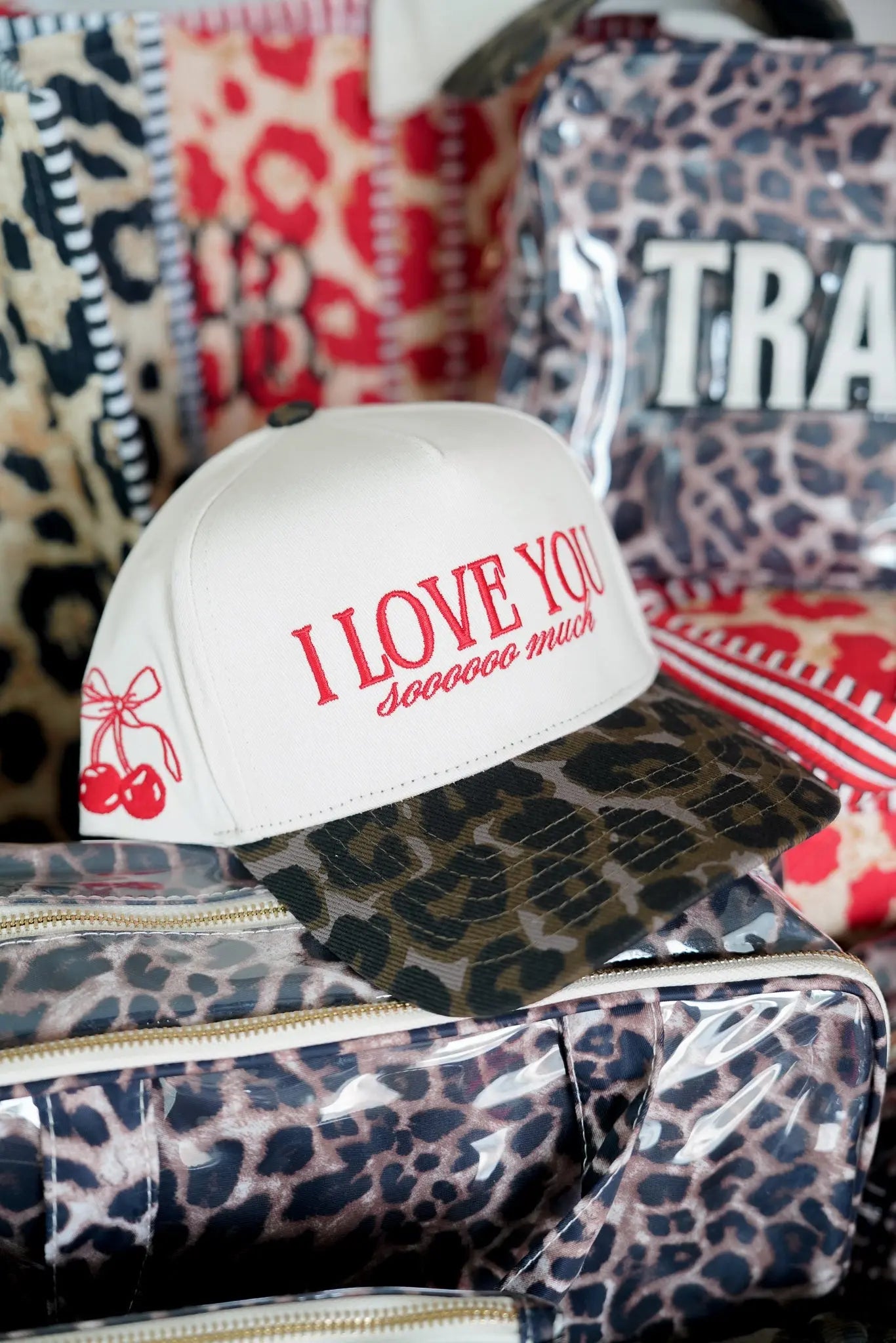 I Love You Sooooo Much - Leopard Vintage Hat KenzKustomz