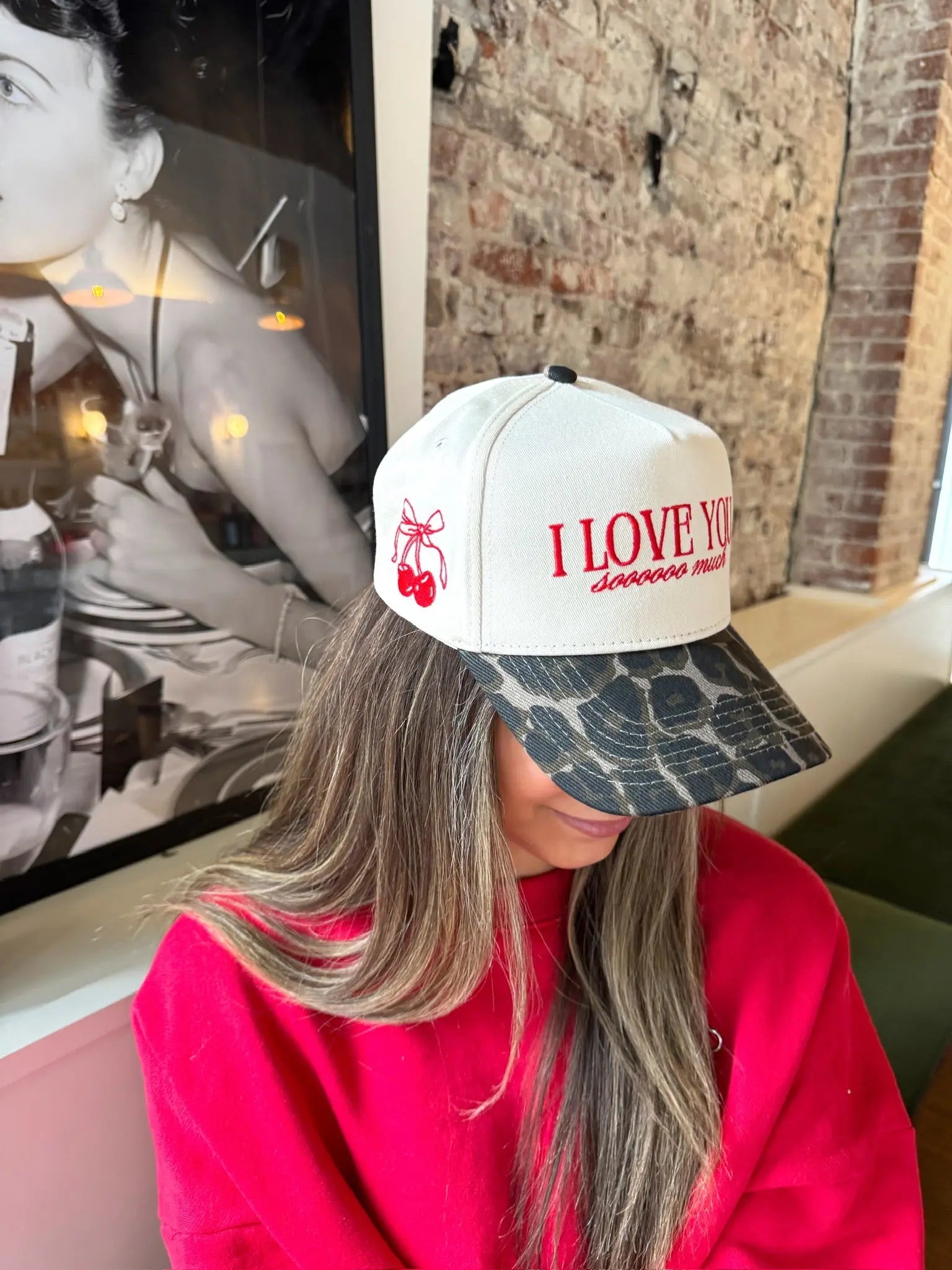 I Love You Sooooo Much - Leopard Vintage Hat KenzKustomz