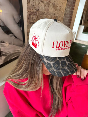 I Love You Sooooo Much - Leopard Vintage Hat KenzKustomz