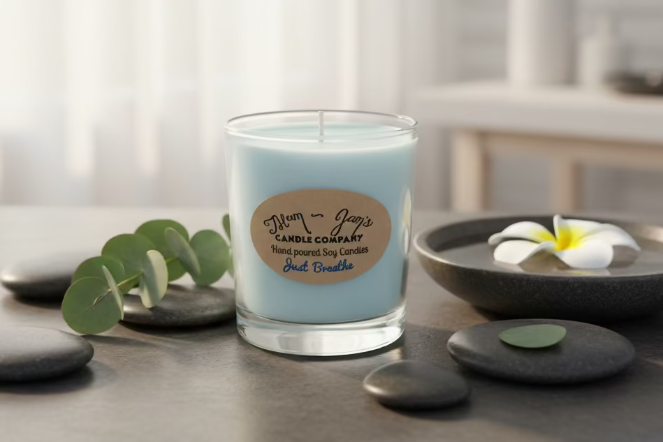 Just Breathe soy candle and wax melts by Mam Jam’s Candle Company, detail image 2
