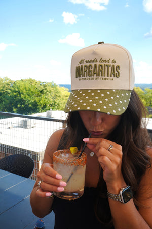 All Roads Lead to Margaritas - Green Polka Dot Trucker Hat by KenzKustomz, view 21